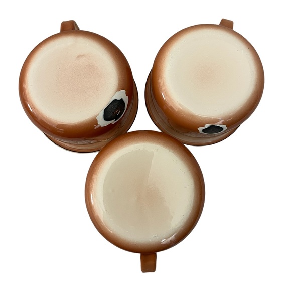 Set of 3 Vintage Enamelware Ombré Coffee Cups Great for Retro Campers - Picture 3 of 4